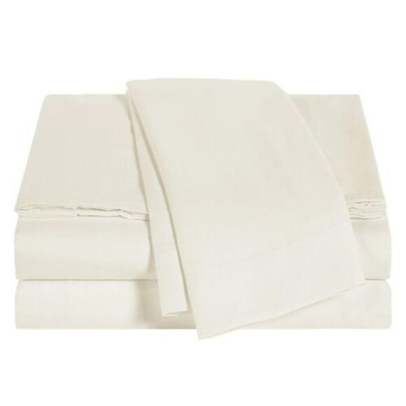 Sunham Oxywash Solid Sheet Set Ivory, California King - Picture 1 of 4